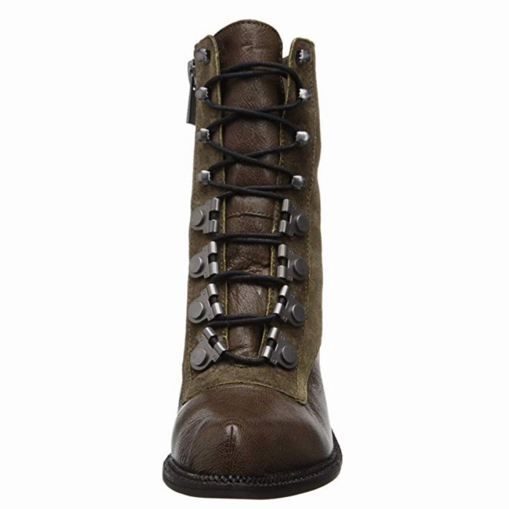 NWOB | Luxury Rebel Mara Heel Lace-up Combat Boot - Picture 4 of 5